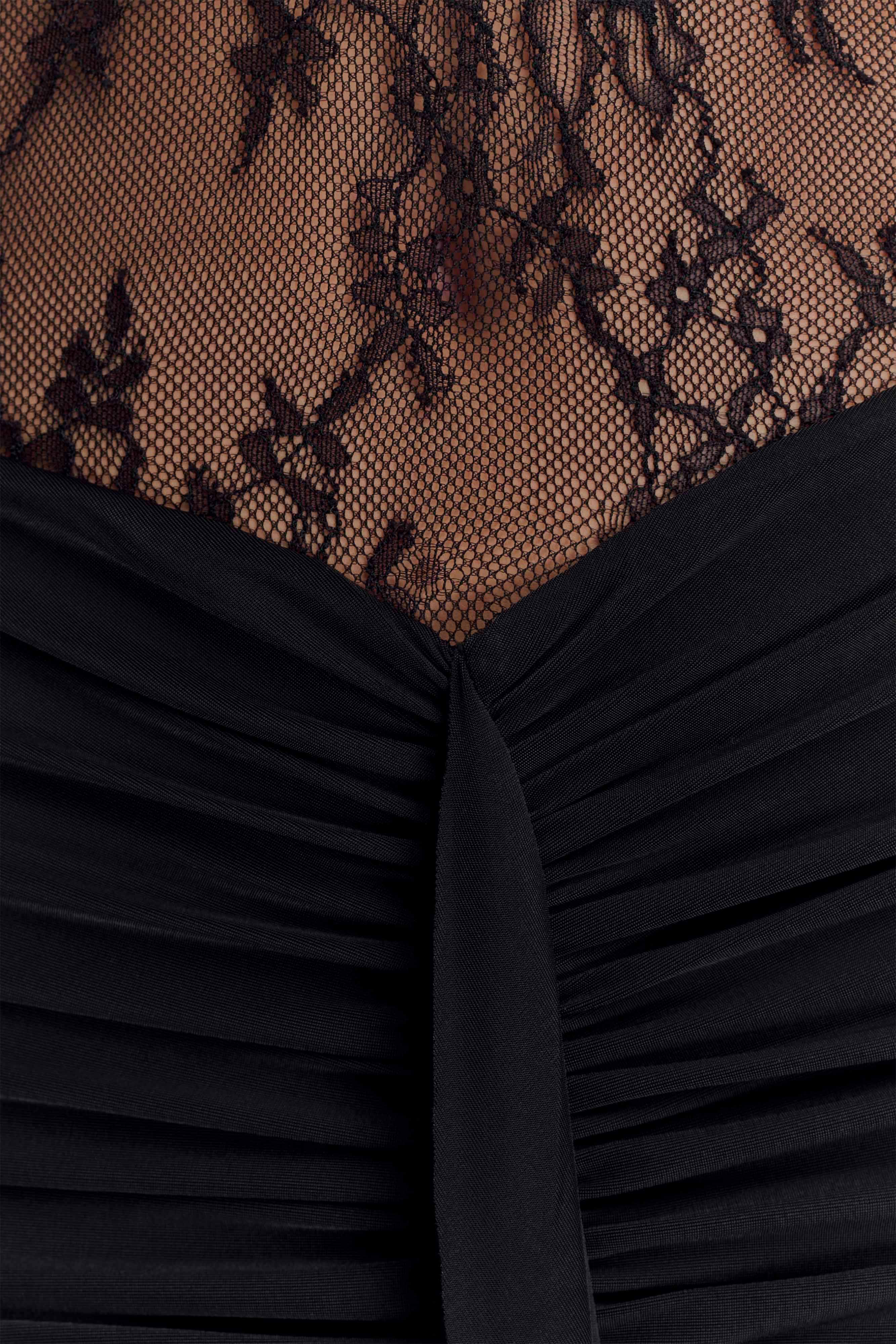 Bonnie Slinky And Lace Maxi Dress