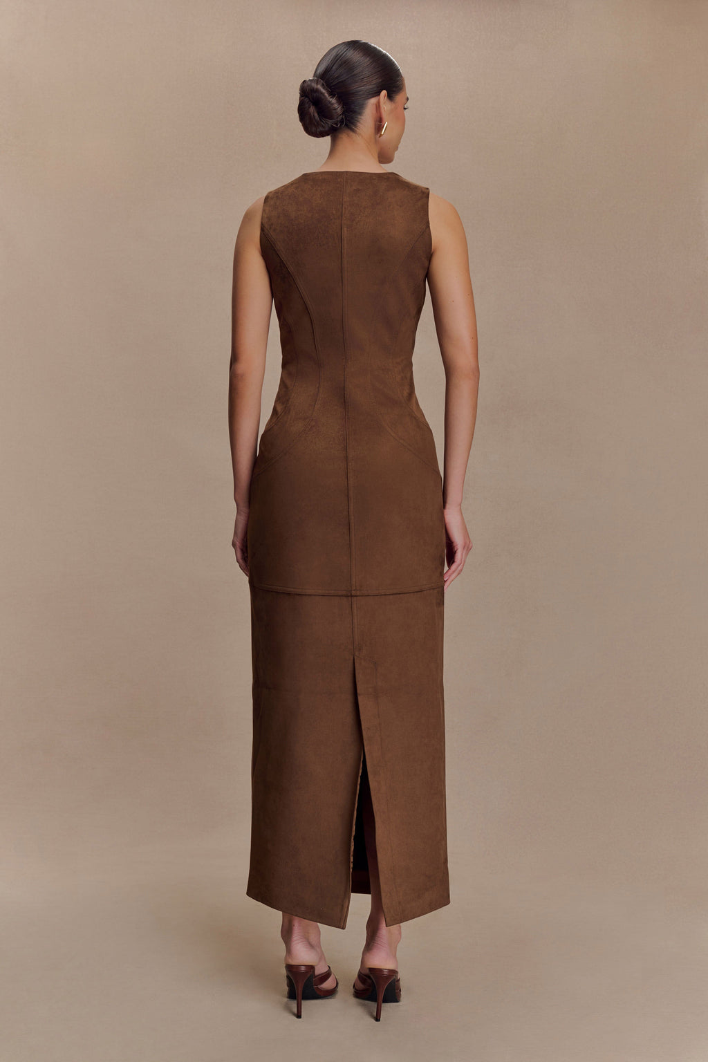 Liam Faux Suede Maxi Dress