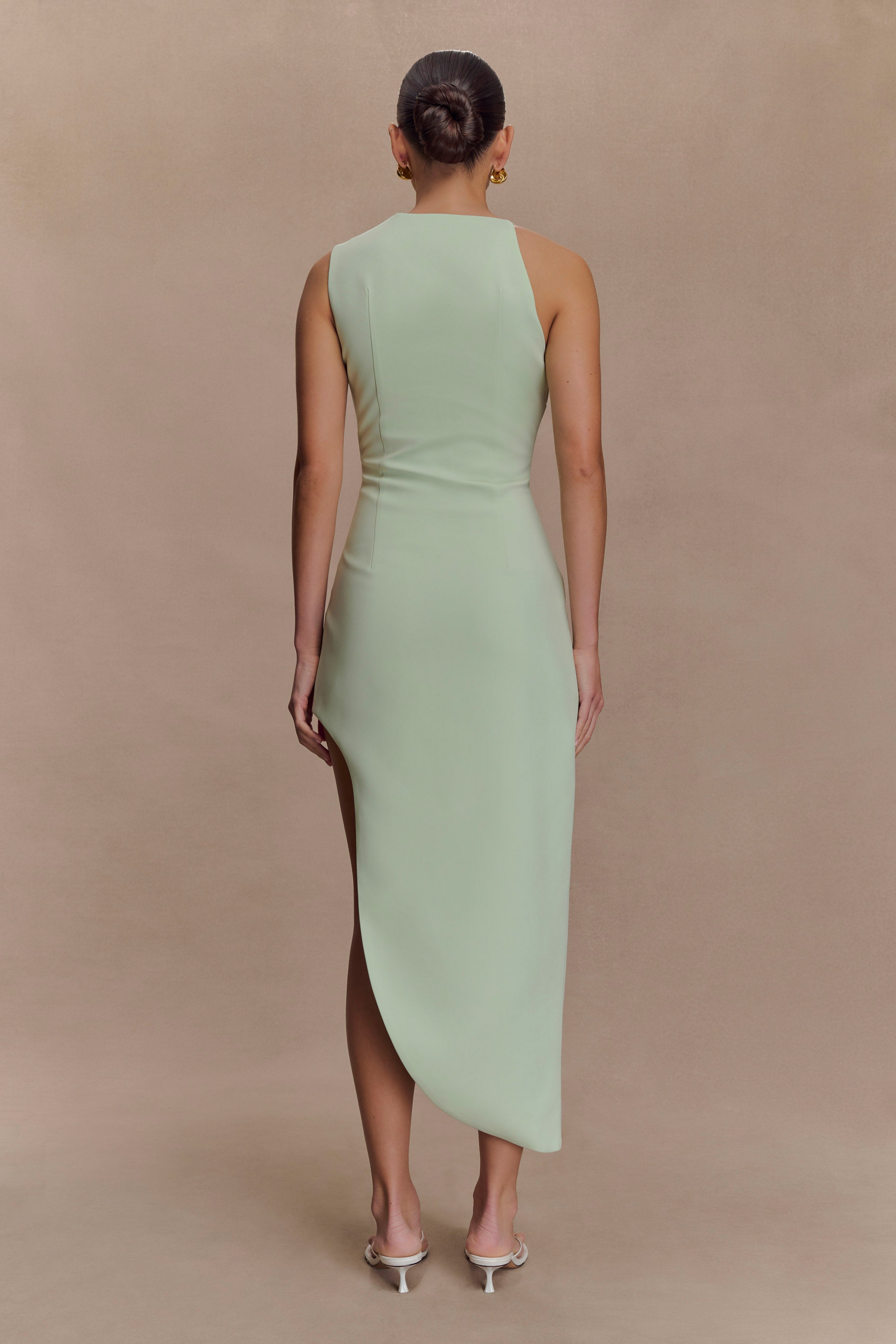 Virginia Suiting Embroidered Midi Dress