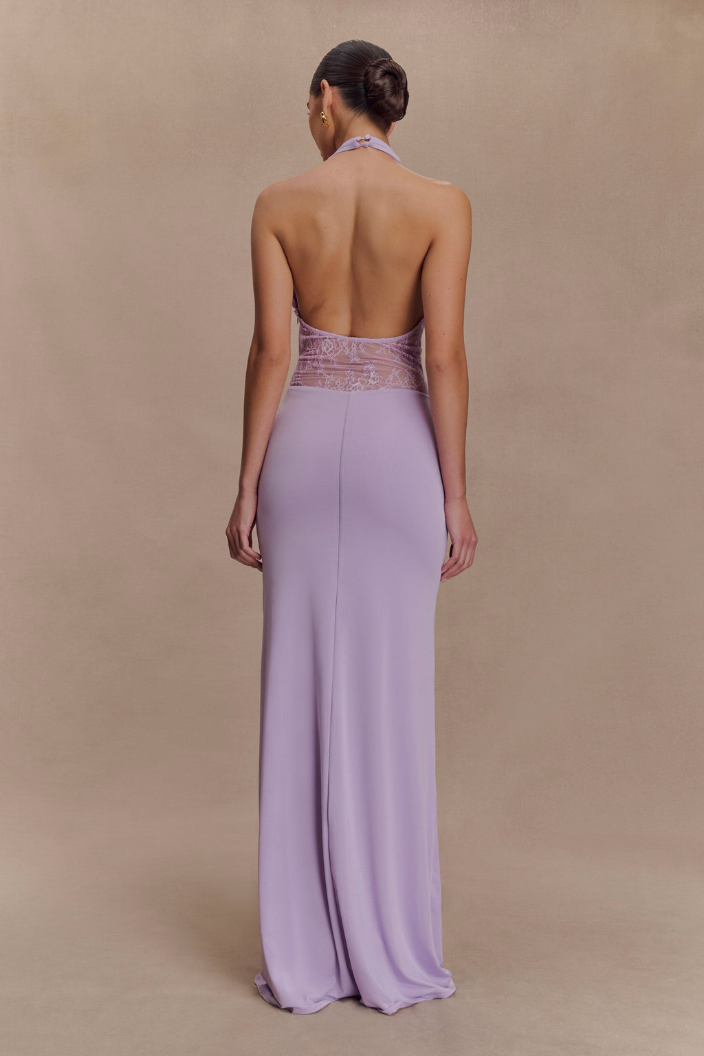 Bonnie Slinky And Lace Maxi Dress