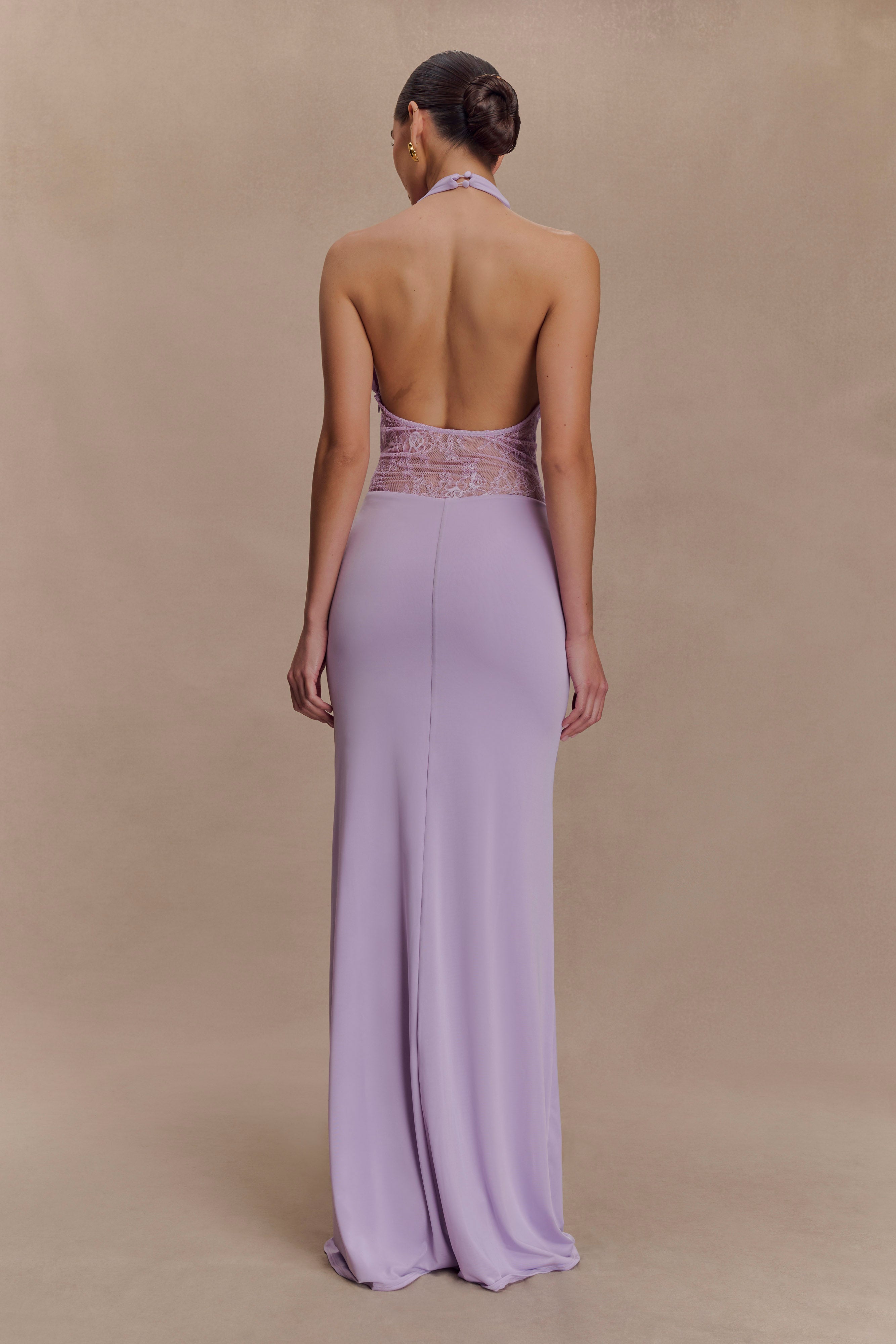 Bonnie Slinky And Lace Maxi Dress