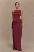 Henley Slinky Drape Maxi Dress