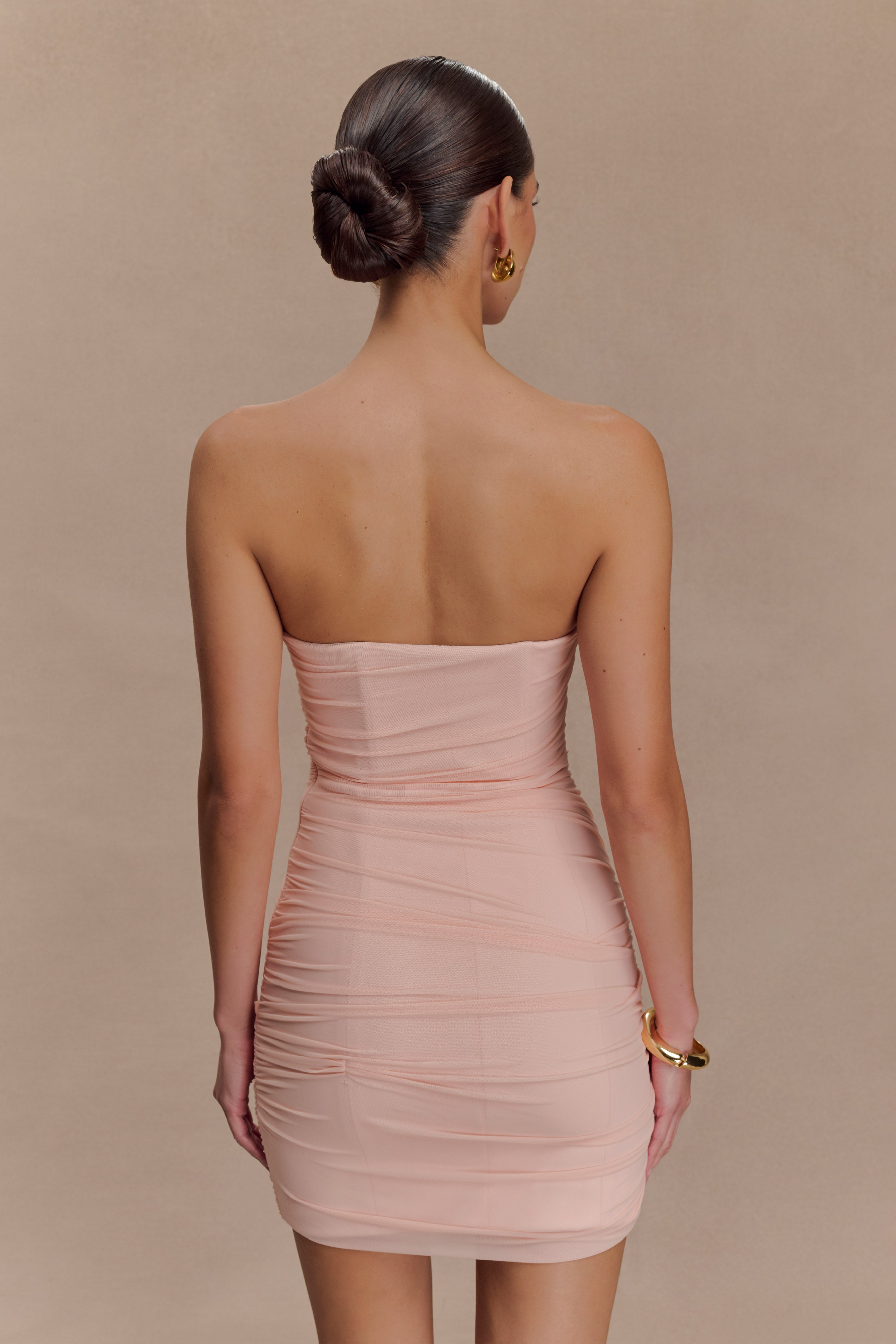 Jianna Strapless Mesh Mini Dress