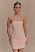 Jianna Strapless Mesh Mini Dress