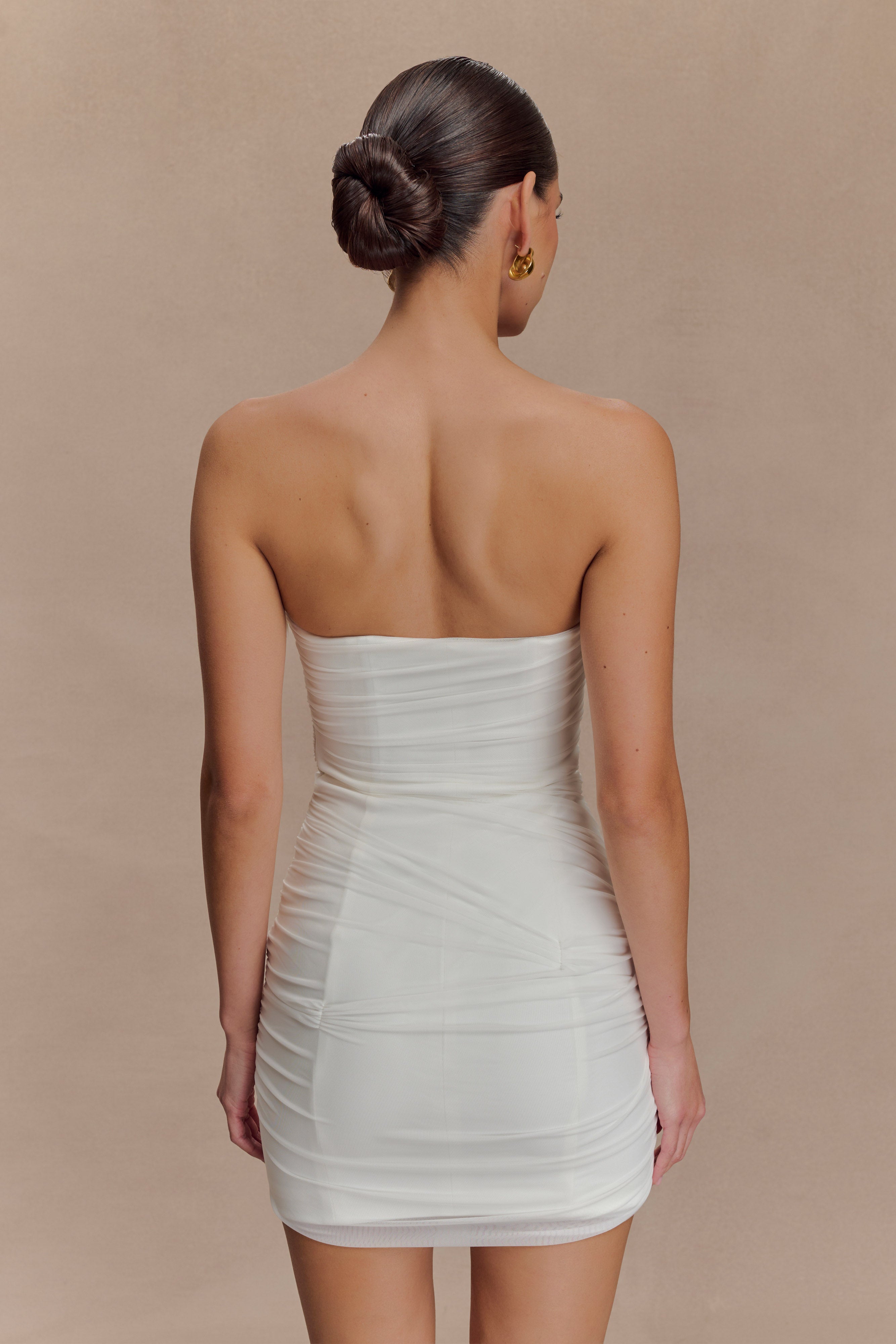 Jianna Strapless Mesh Mini Dress