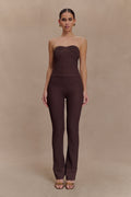 Elodie Ribbed Knit Trousers - Chocolate