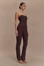 Elodie Strapless Cupped Knit Top in Chocolate – Chic&Drifts
