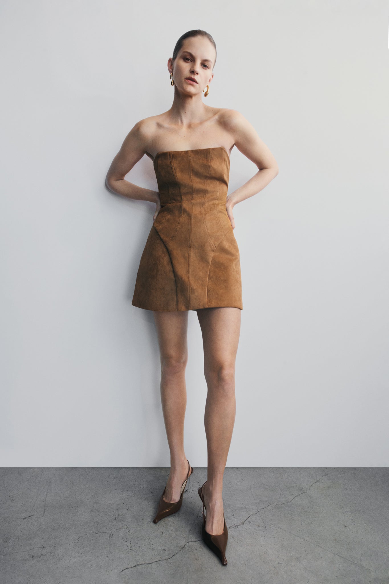 Andy Faux Suede Mini Dress