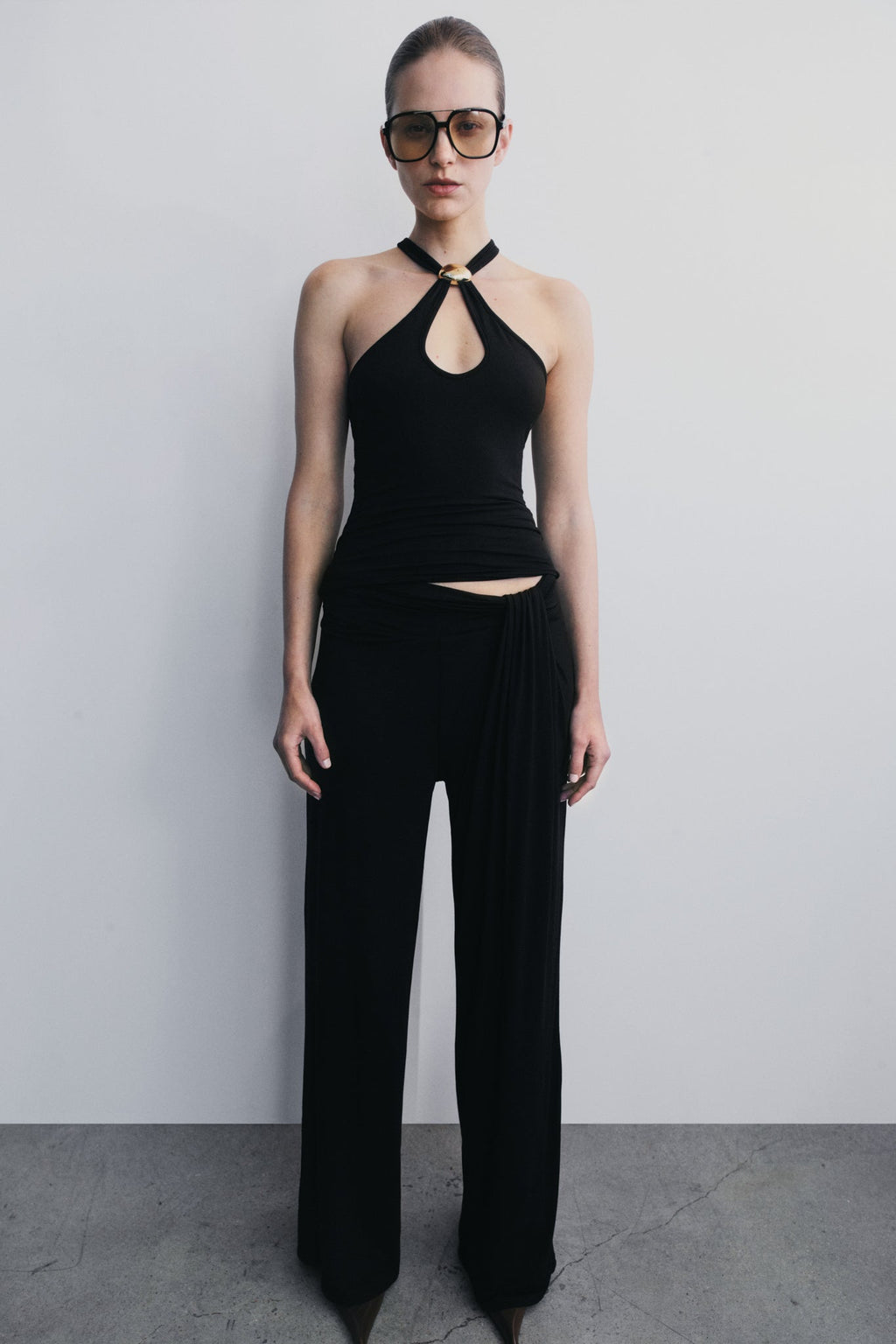 Ramona Modal Straight Leg Trouser - Black