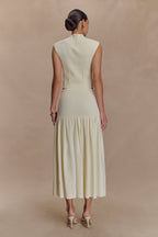 Romaine High Neck Bandage Knit Top in Ivory – Chic&Drifts