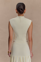 Romaine High Neck Bandage Knit Top in Ivory – Chic&Drifts