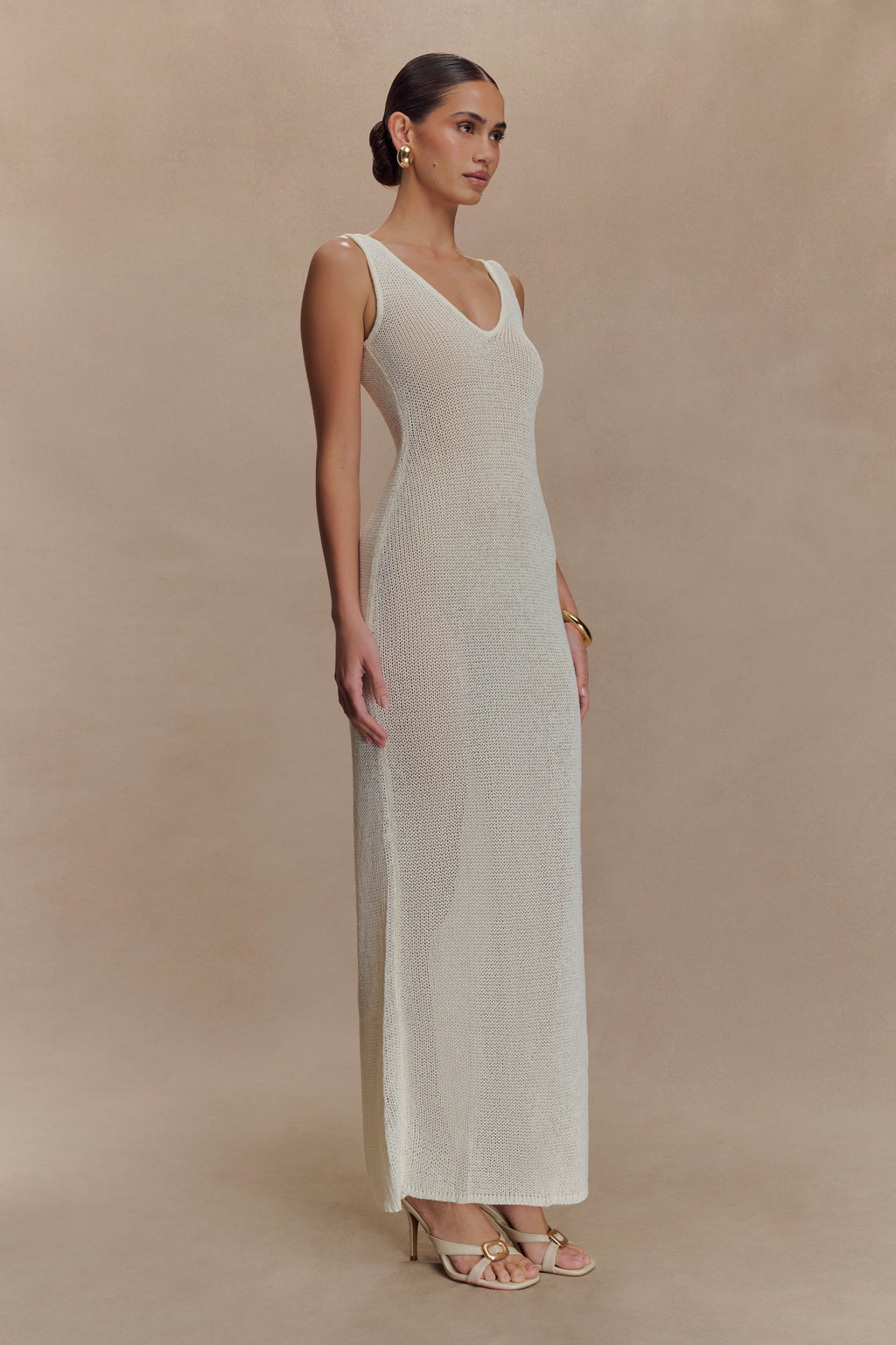 Ari Tape Yarn Knit Maxi Dress