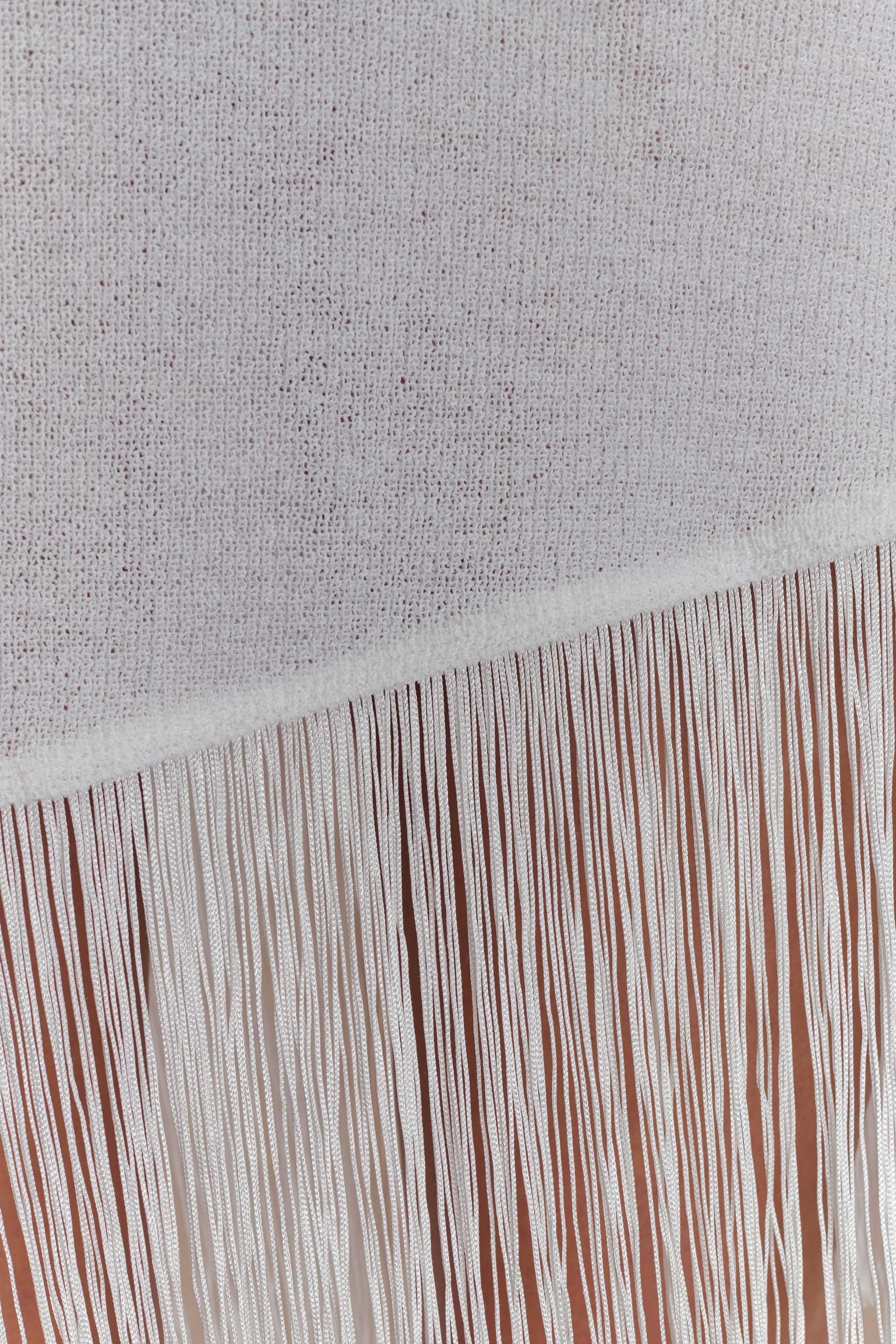 Kayden Fringe Off Shoulder Knit Mini Dress in Ivory – Chic&Drifts