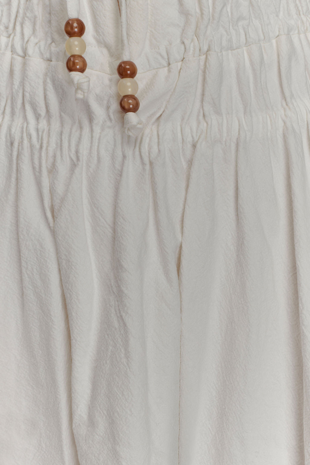 Elias Shirred Cotton Midi Dress in White – Chic&Drifts