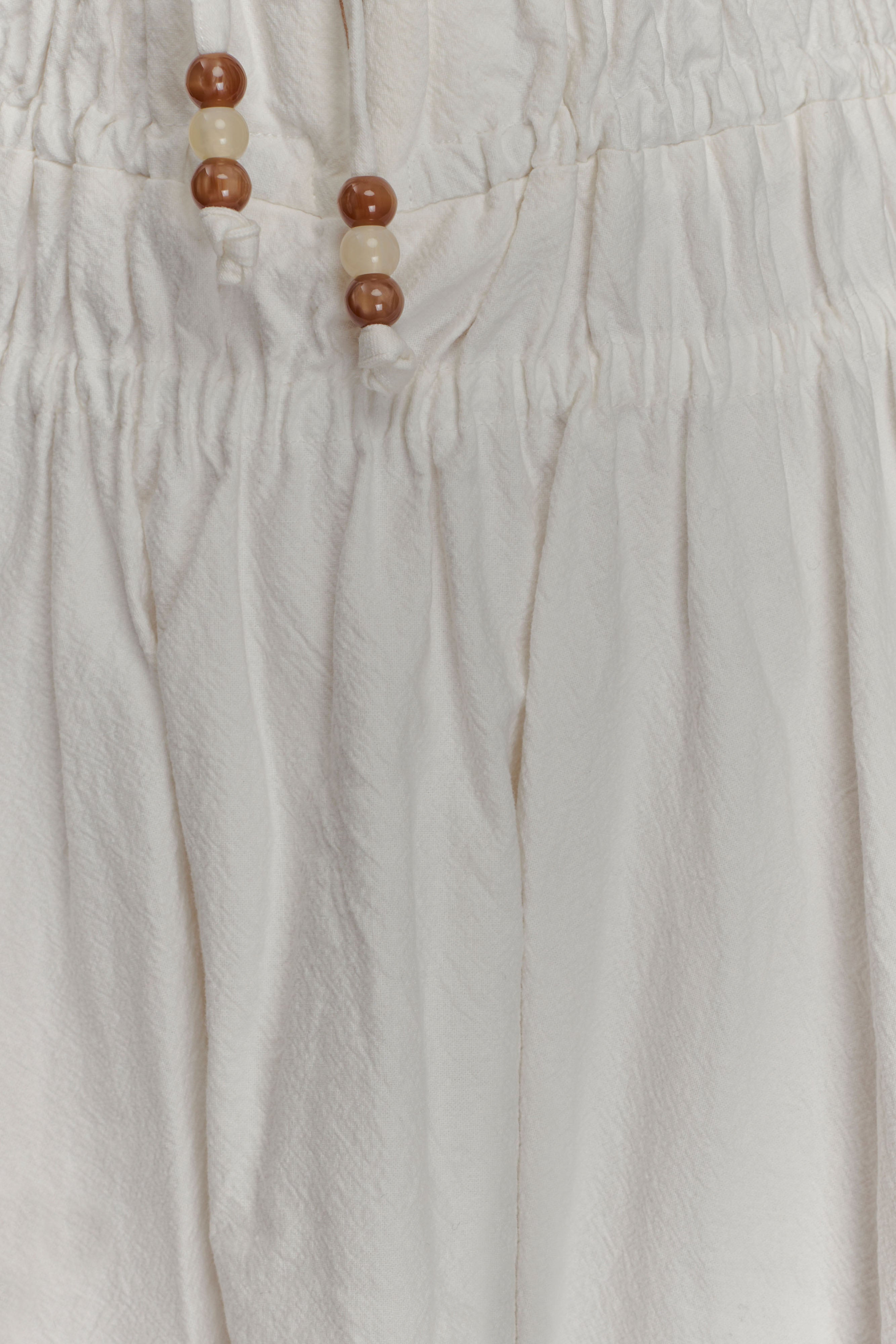 Elias Shirred Cotton Midi Dress in White – Chic&Drifts