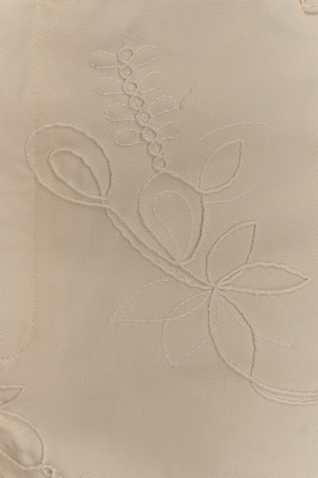 Ebony Embroidered Denim Corset in Cream – Chic&Drifts