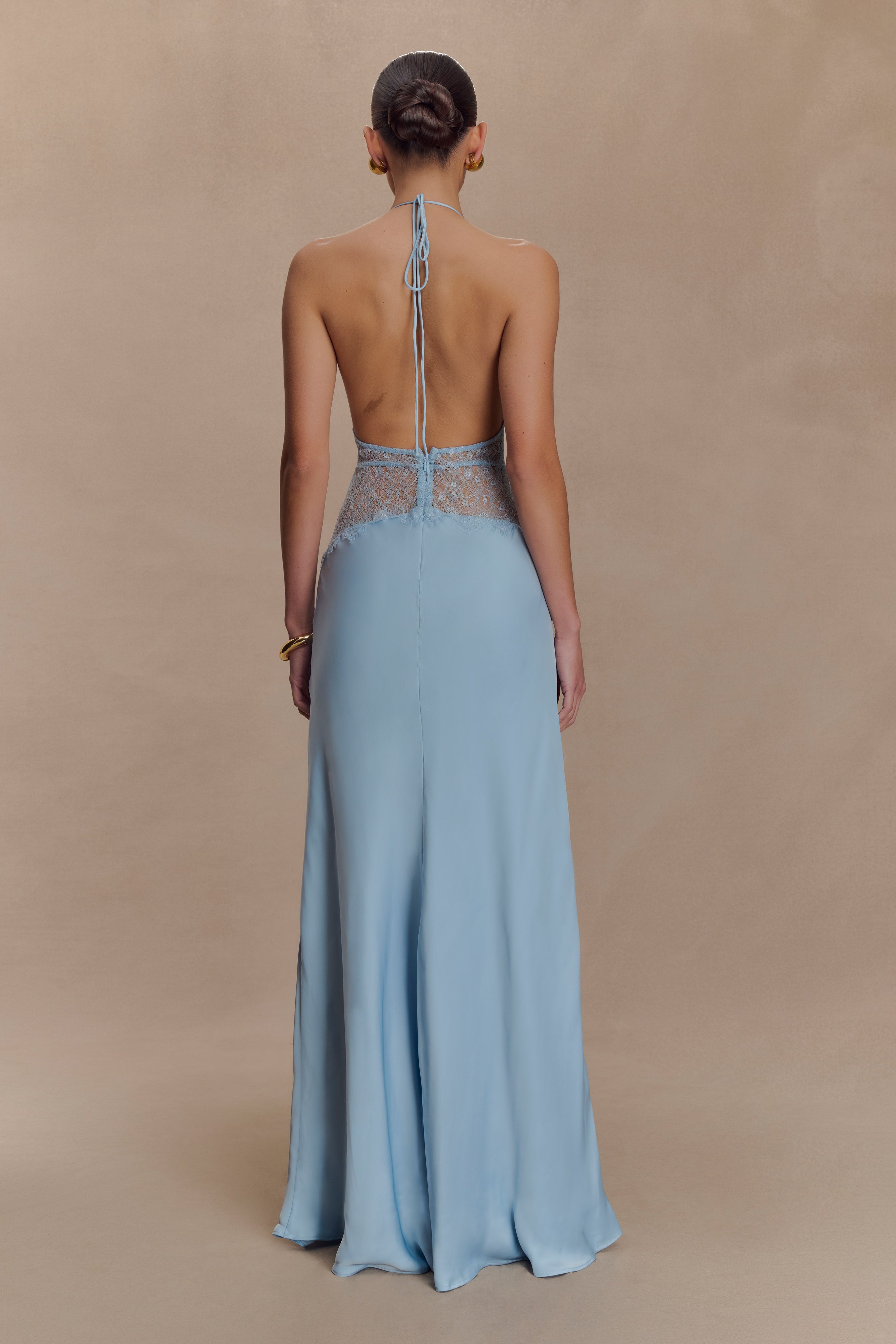 Dinah Lace And Satin Maxi Dress