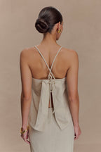 Casey Linen Corded Embroidered Linen Top in Natural – Chic&Drifts