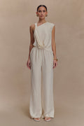 Violeta Straight Leg Trouser - Ivory