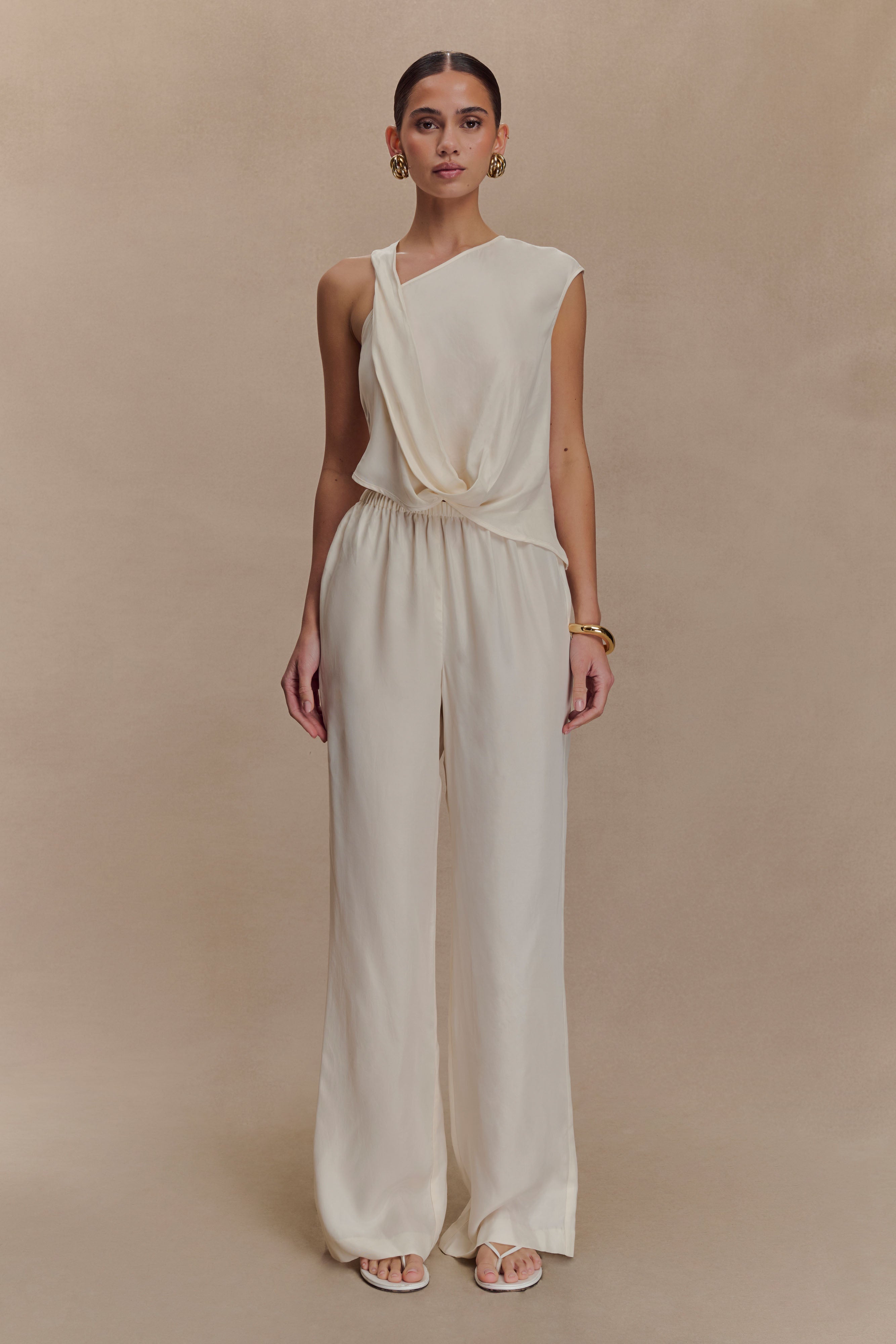 Violeta Straight Leg Trouser - Ivory
