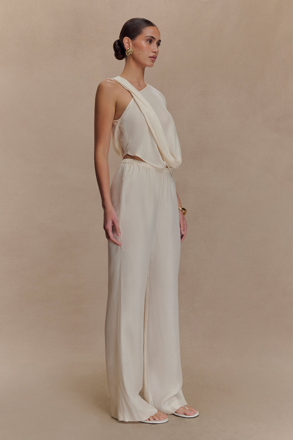Violeta Straight Leg Trouser - Ivory