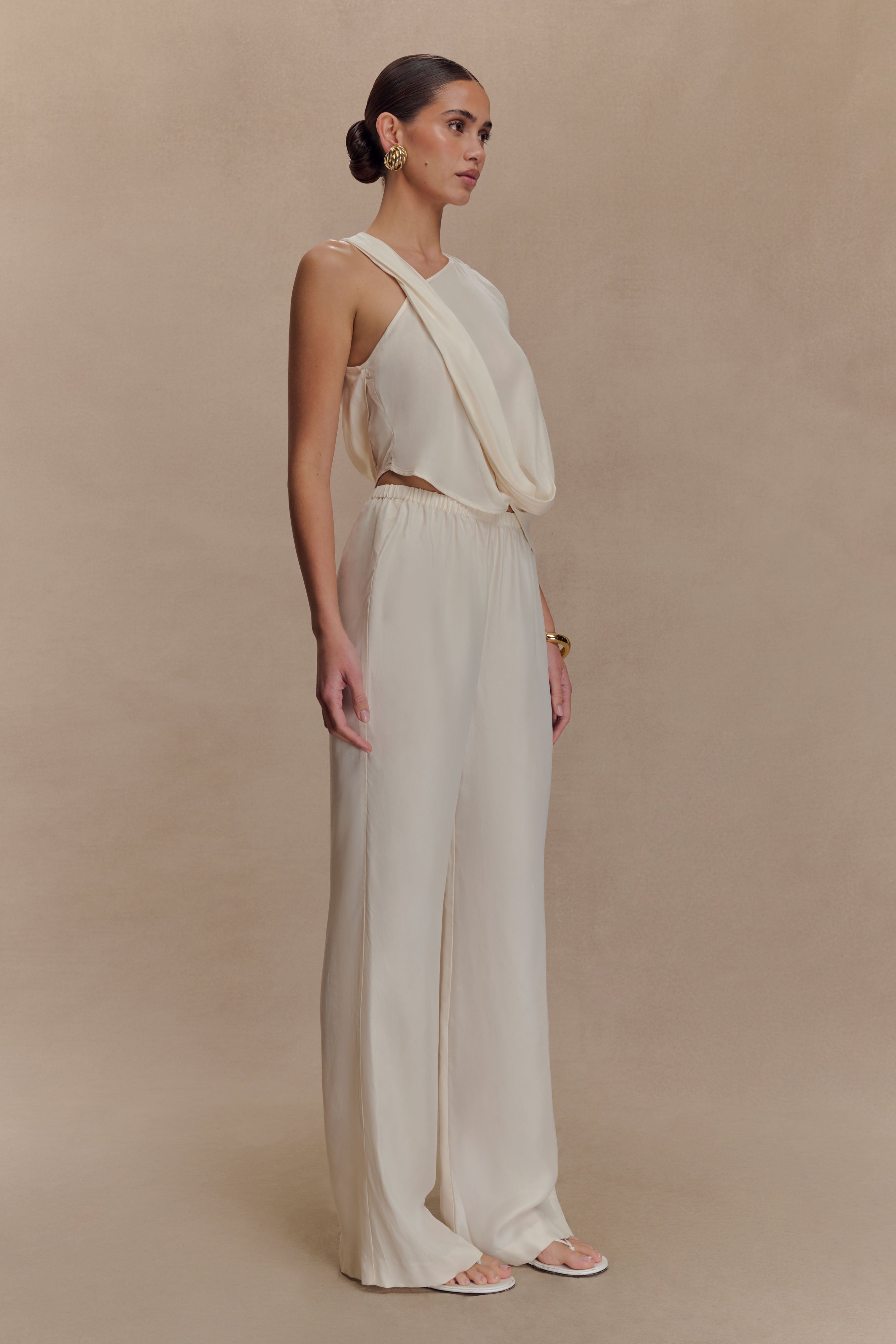 Violeta Straight Leg Trouser - Ivory