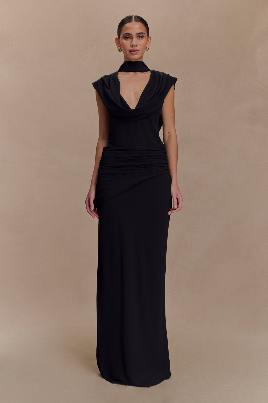 Giulia Chiffon Draped Maxi Dress