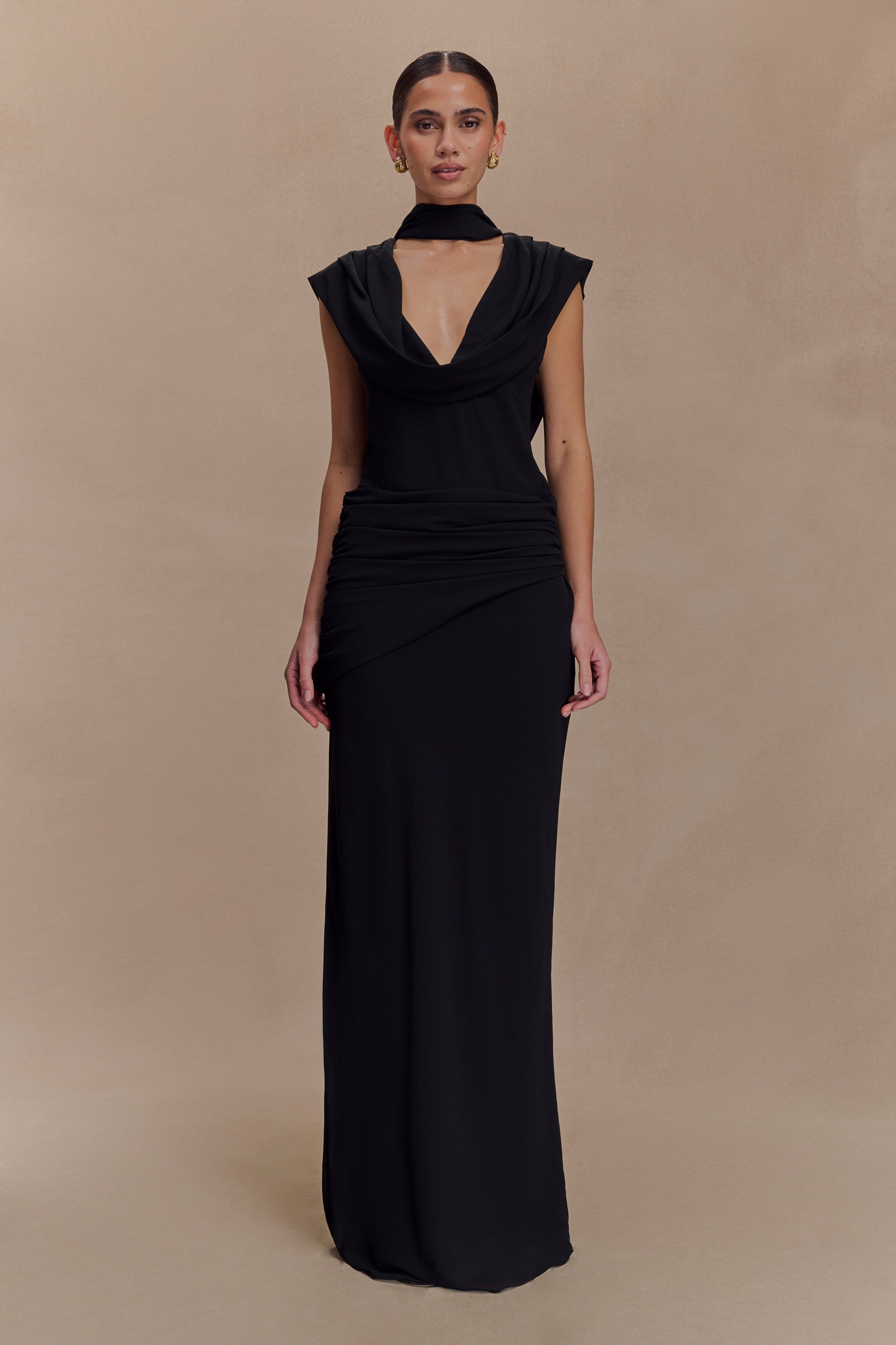 Giulia Chiffon Draped Maxi Dress