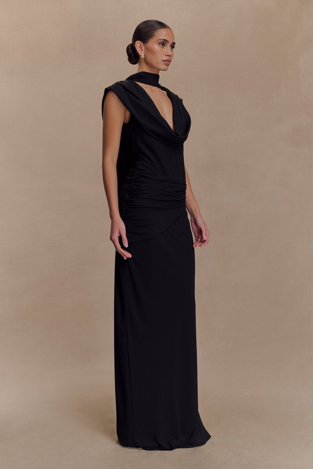 Giulia Chiffon Draped Maxi Dress