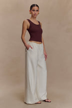 Callum Drawstring Straight Leg Pants in White – Chic&Drifts