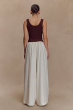 Callum Drawstring Straight Leg Pants in White – Chic&Drifts