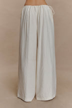 Callum Drawstring Straight Leg Pants in White – Chic&Drifts