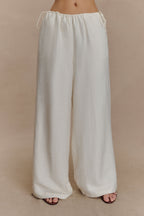Callum Drawstring Straight Leg Pants in White – Chic&Drifts