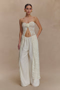 Aeline Strapless Crochet Knit Top in Ivory – Chic&Drifts