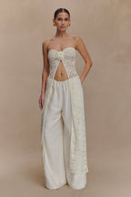 Aeline Strapless Crochet Knit Top in Ivory – Chic&Drifts
