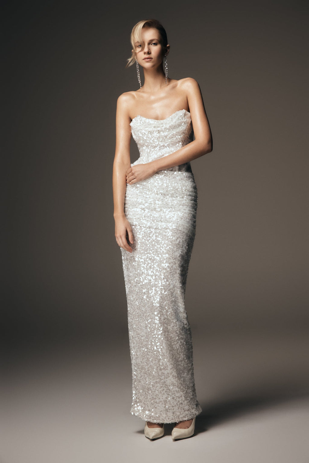 Nala Strapless Sequin Maxi Dress