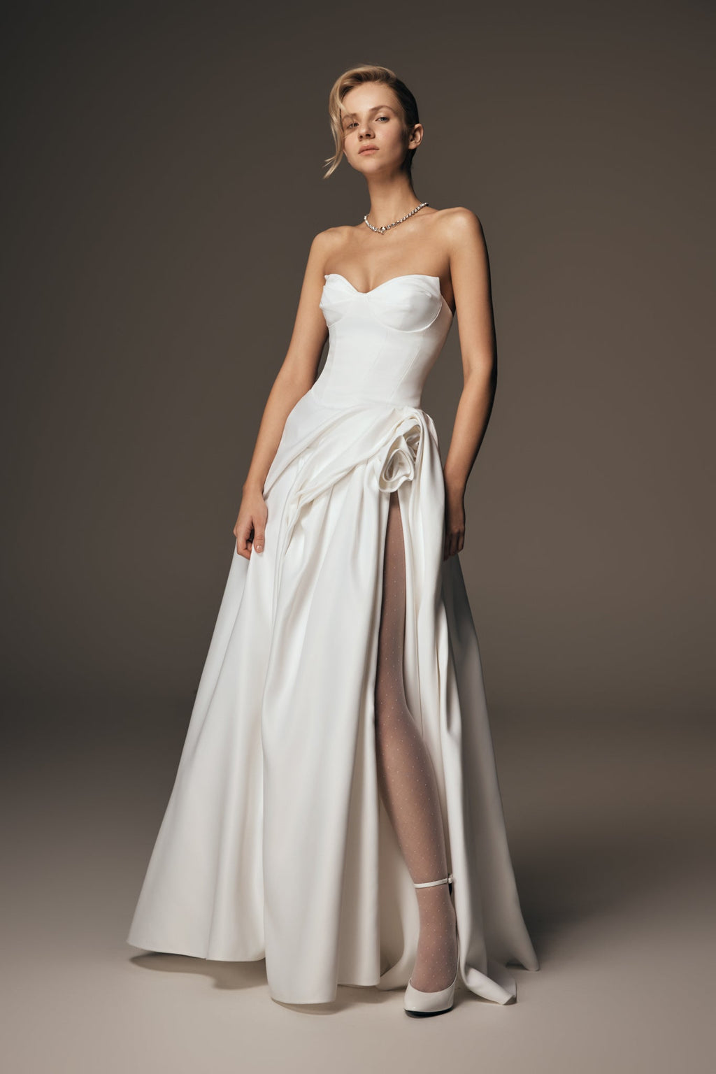 Elizabeth Strapless Corset Maxi Dress