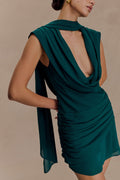 Giulia Chiffon Draped Mini Dress