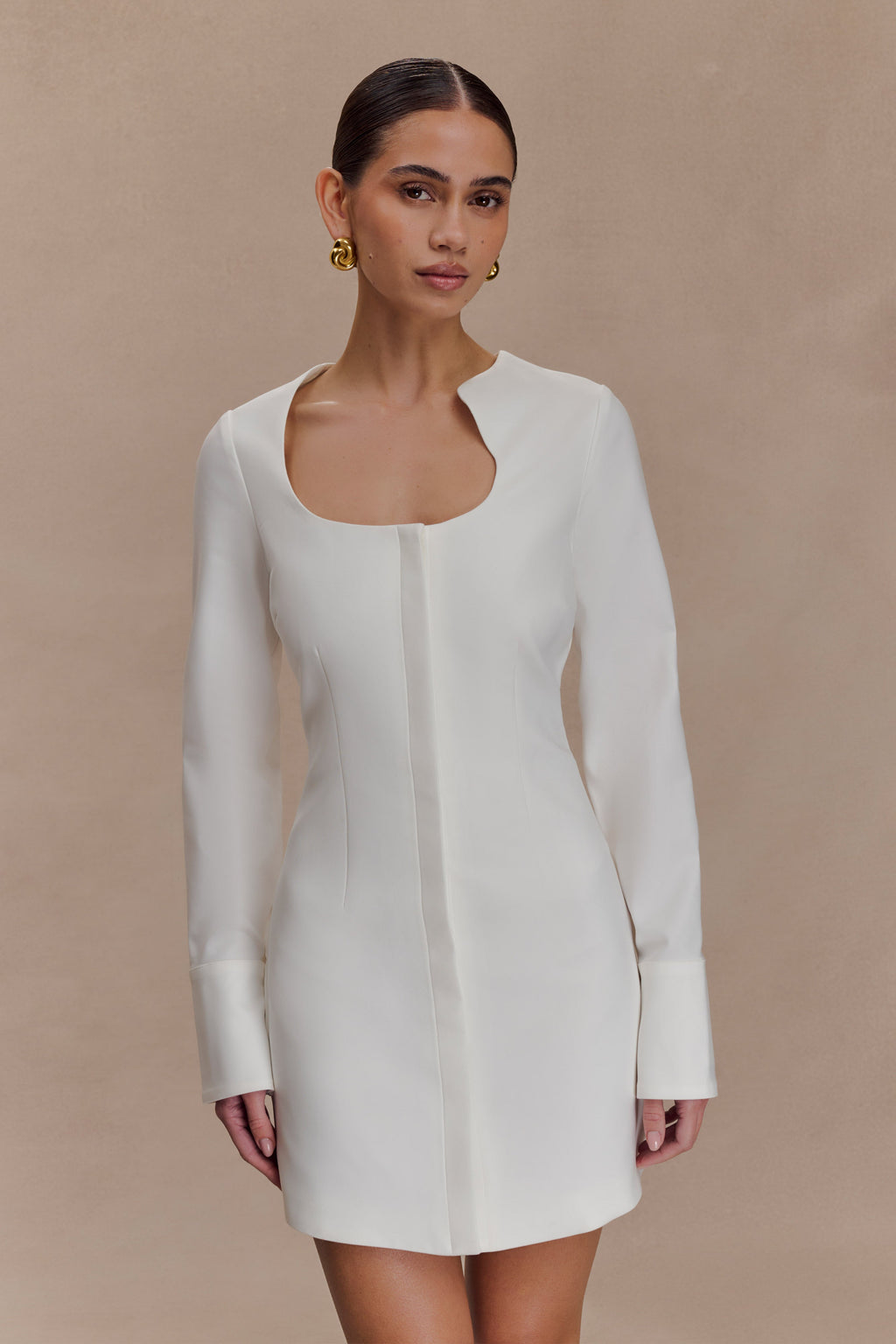 Carina Peplum Cotton Shirt Dress