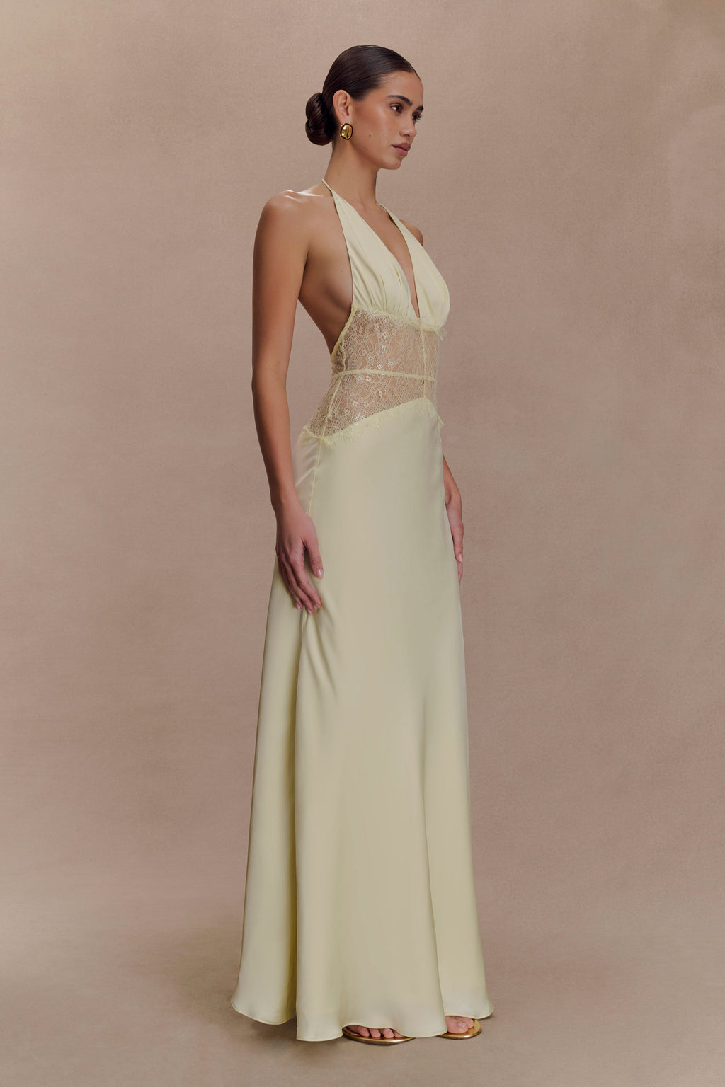 Dinah Lace And Satin Maxi Dress