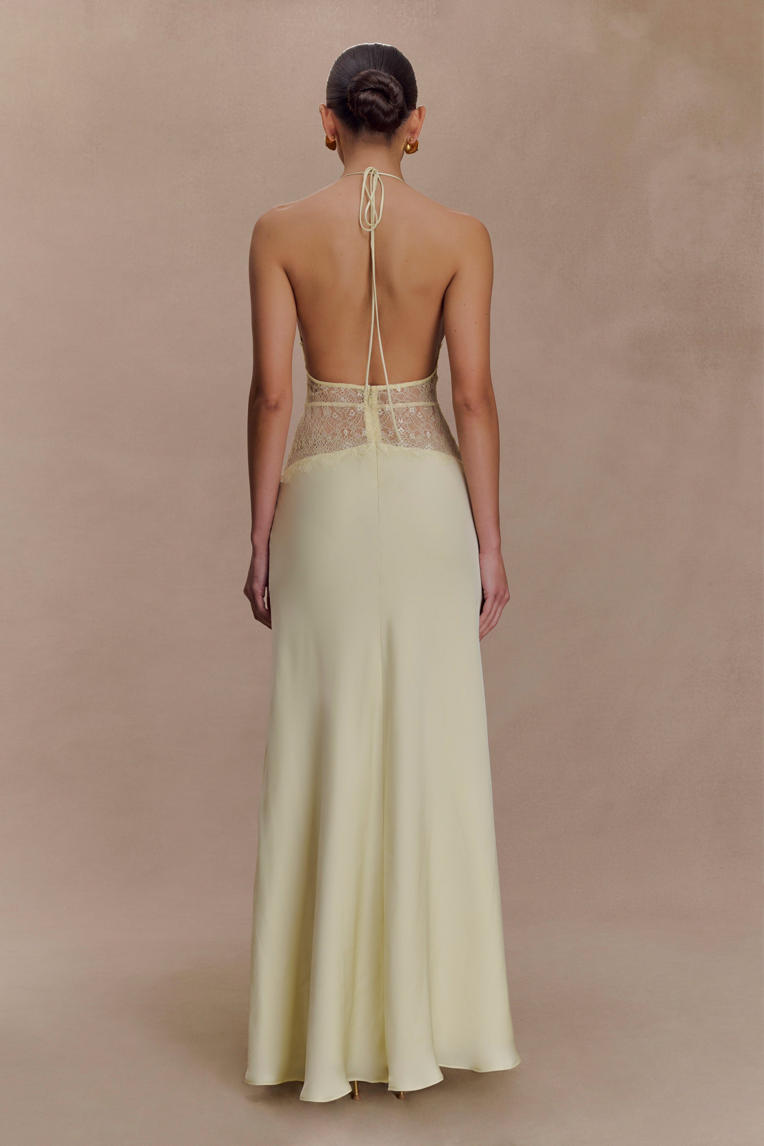 Dinah Lace And Satin Maxi Dress