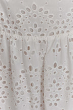 Maureen Broderie Strapless Maxi Dress in White – Chic&Drifts