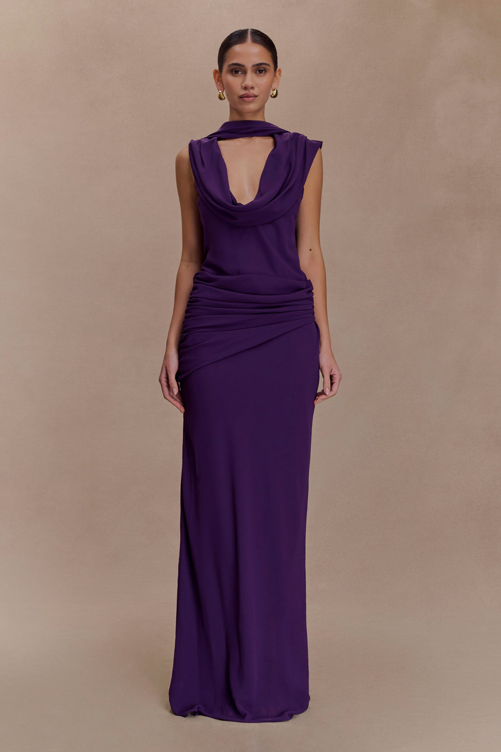 Giulia Chiffon Draped Maxi Dress