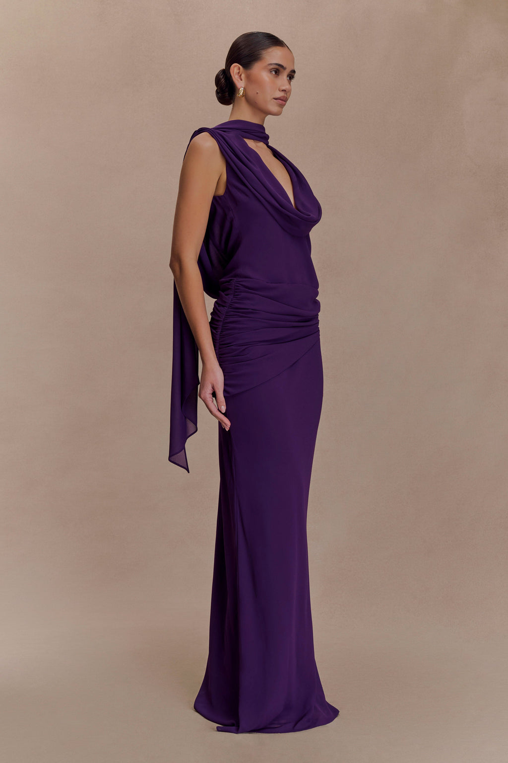 Giulia Chiffon Draped Maxi Dress