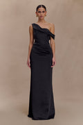Dalia Off Shoulder Satin Maxi Dress