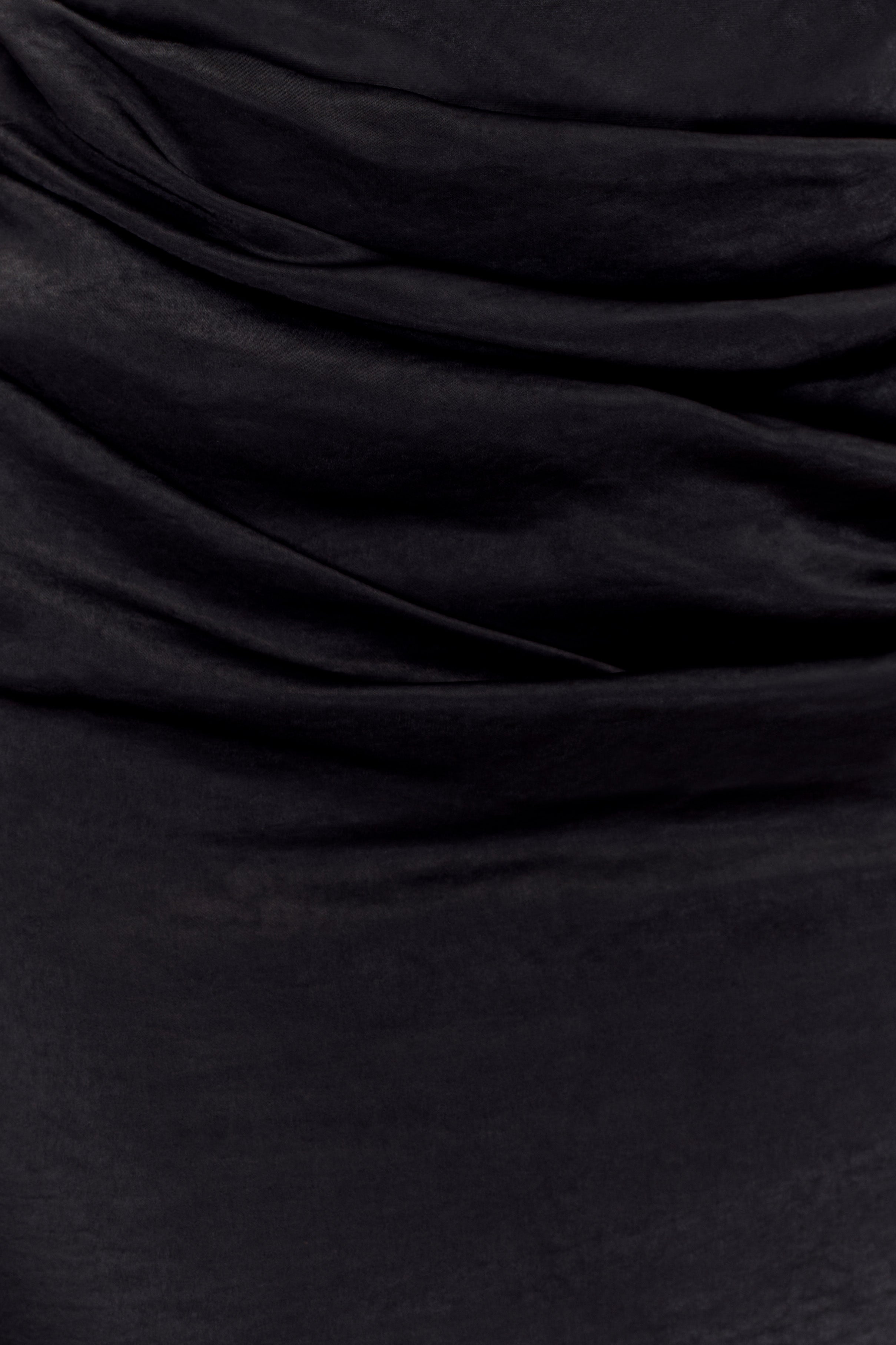 Dalia Off Shoulder Satin Maxi Dress