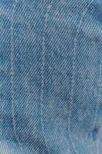 Tully Strapless Topstitch Denim Top in 80'S Blue – Chic&Drifts