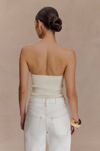 Elodie Strapless Cupped Knit Top in Ivory – Chic&Drifts