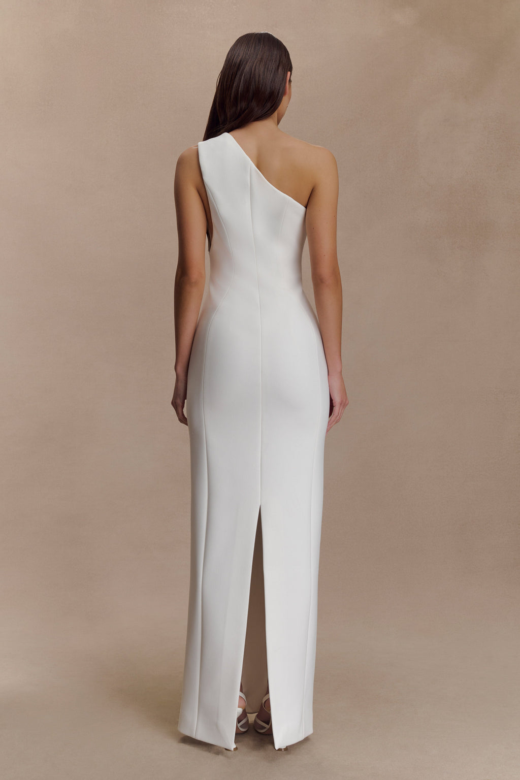 Milena One Shoulder Crepe Maxi Dress