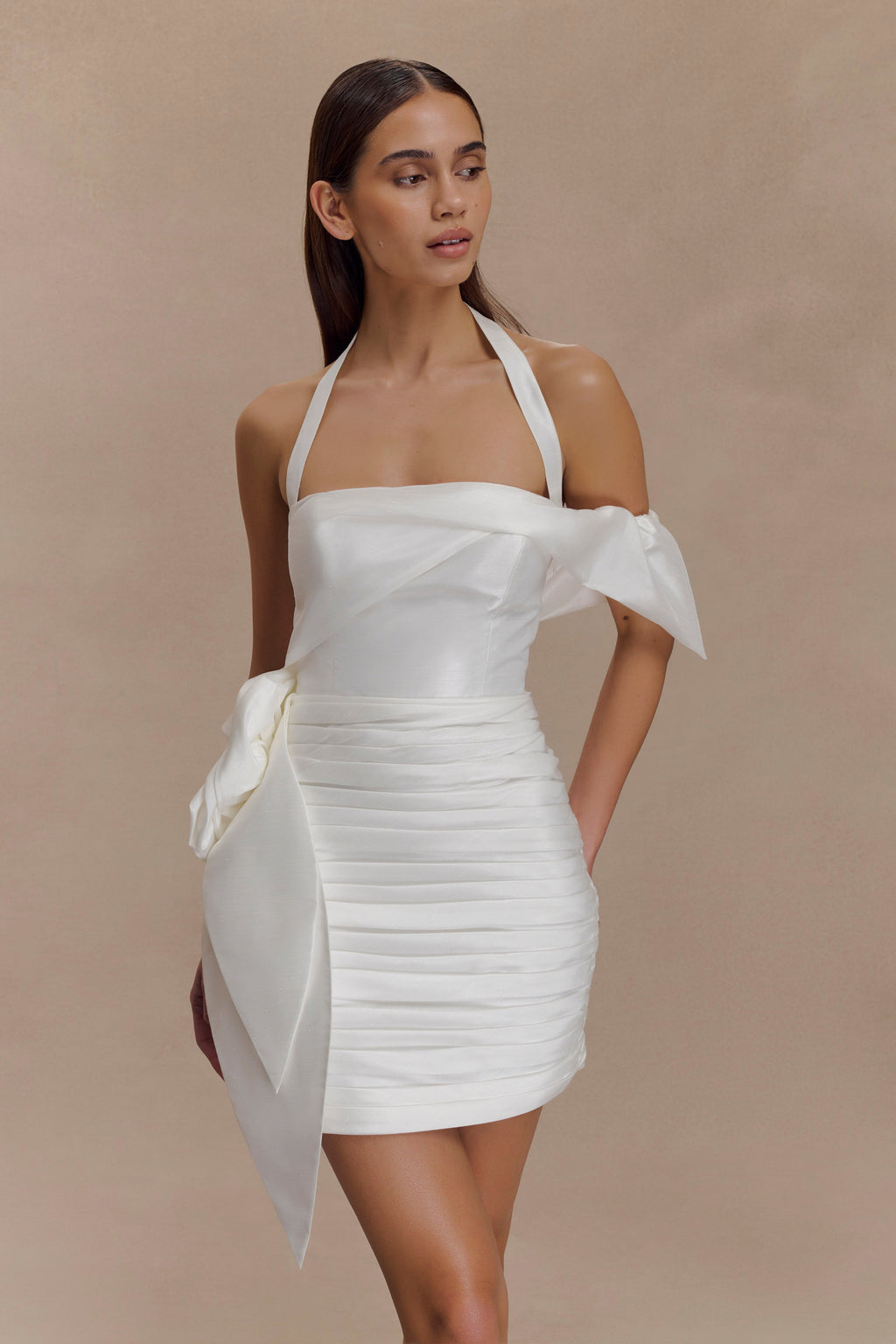 Claudine Taffeta Floral Mini Dress
